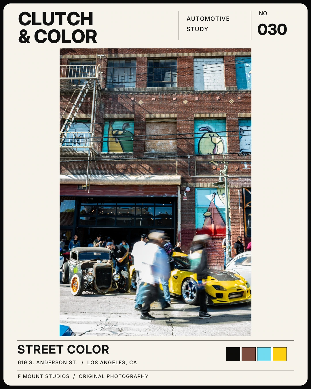 Original full-color editorial card No. 030 Street Color